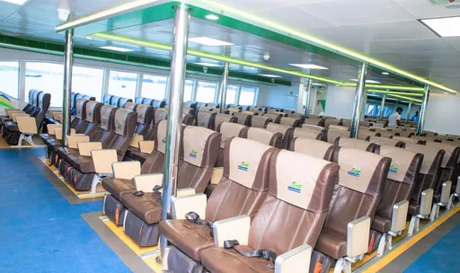 Zanfast Ferries onboard cabin with reclining seats